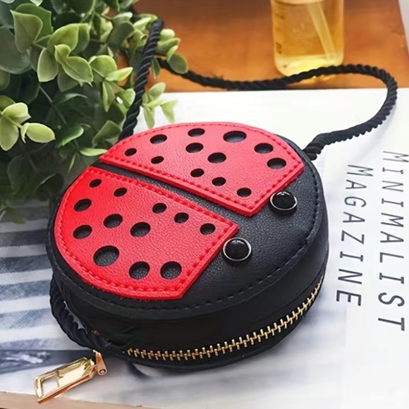 Ladybug Faux Leather Crossbody Bag - Picture 3 of 6